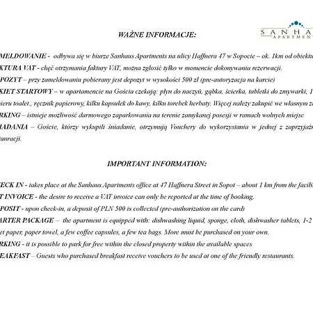 Sanhaus - Patio Mare - Z Balkonem I Parkingiem W Centrum * Сопот