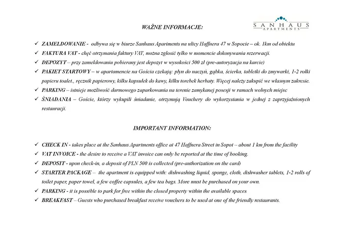 Sanhaus - Patio Mare - Z Balkonem I Parkingiem W Centrum * Сопот